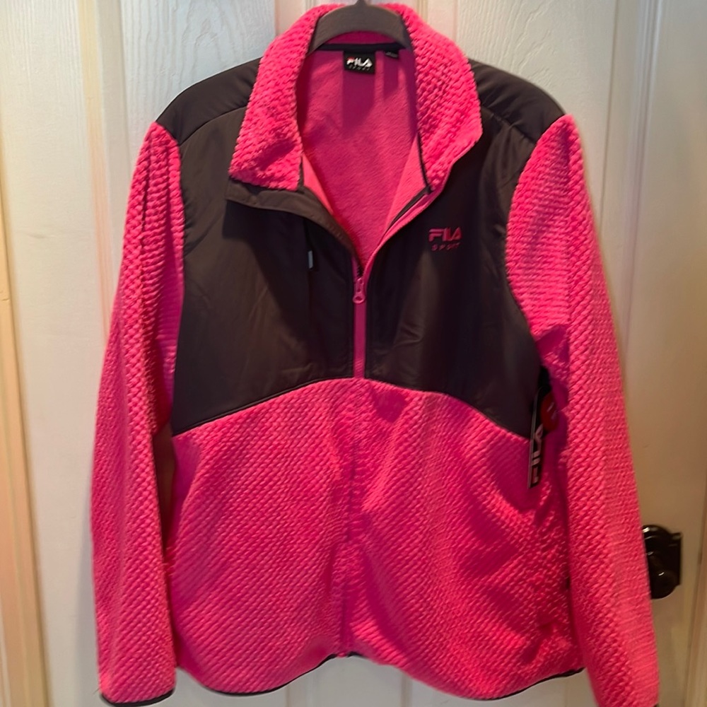 Fila Sport women’s fleece full zip jacket.  Size XL